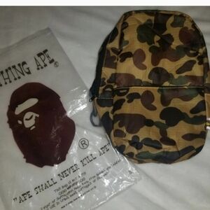 Bape 1st Generation Yellow Camo Men's Belt Bag Shoulder Green Bag